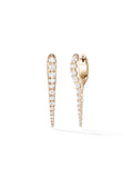 Lola Needle Earring Small in 18k Pink Gold with White Diamonds — Melissa Kaye