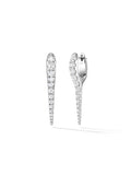 Lola Needle Earring Small in 18k White Gold with White Diamonds — Melissa Kaye