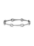 Lola Needle Linked Bracelet in 18k Blackened Gold with White Diamonds — Melissa Kaye
