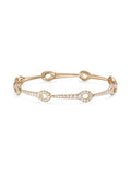 Lola Needle Linked Bracelet in 18k Pink Gold with White Diamonds — Melissa Kaye