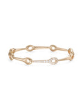 Lola Needle Linked Bracelet in 18k Pink Gold with White Diamonds — Melissa Kaye