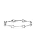 Lola Needle Linked Bracelet in 18k White Gold with White Diamonds — Melissa Kaye