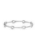 Lola Needle Linked Bracelet in 18k White Gold with White Diamonds — Melissa Kaye