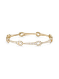Lola Needle Linked Bracelet in 18k Yellow Gold with White Diamonds — Melissa Kaye