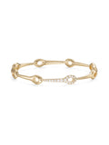 Lola Needle Linked Bracelet in 18k Yellow Gold with White Diamonds — Melissa Kaye