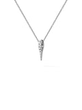 Lola Needle Pendant Mini in 18k Blackened Gold with White Diamonds — Melissa Kaye