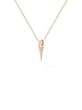 Lola Needle Pendant Mini in 18k Yellow Gold with White Diamonds — Melissa Kaye