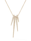 Lola Needle Pendant Set in 18k Yellow Gold with White Diamonds — Melissa Kaye