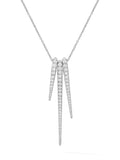 Lola Needle Pendant Set in 18k White Gold with White Diamonds — Melissa Kaye