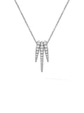 Lola Needle Pendant Set in 18k Pink Gold with White Diamonds — Melissa Kaye