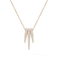 Lola Needle Pendant Set in 18k Blackened Gold with White Diamonds — Melissa Kaye