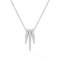 Lola Needle Pendant Set in 18k White Gold with White Diamonds — Melissa Kaye