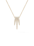 Lola Needle Pendant Set in 18k Yellow Gold with White Diamonds — Melissa Kaye