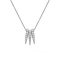 Lola Needle Pendant Set in 18k Blackened Gold with White Diamonds — Melissa Kaye