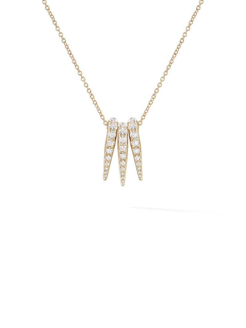 Lola Needle Pendant Set in 18k Yellow Gold with White Diamonds — Melissa Kaye