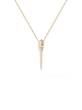 Lola Needle Pendant Small in 18k Yellow Gold with White Diamonds — Melissa Kaye
