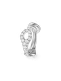 Lola Needle Ring Medium in 18k White Gold with White Diamonds — Melissa Kaye