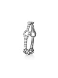 Lola Needle Ring Mini in 18k Blackened Gold with White Diamonds — Melissa Kaye