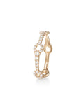  Lola Needle Ring Mini in 18k Pink Gold with White Diamonds — Melissa Kaye