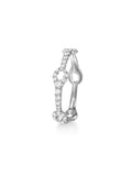 Lola Needle Ring Mini in 18k White Gold with White Diamonds — Melissa Kaye