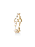 Lola Needle Ring Mini in 18k Yellow Gold with White Diamonds — Melissa Kaye