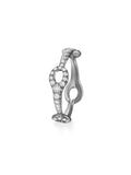 Lola Needle Ring Small in 18k Blackened Gold with White Diamonds — Melissa Kaye