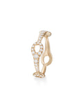 Lola Needle Ring Small in 18k Pink Gold with White Diamonds — Melissa Kaye
