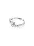 Lola Pinky Ring in 18k White Gold with White Diamonds — Melissa Kaye