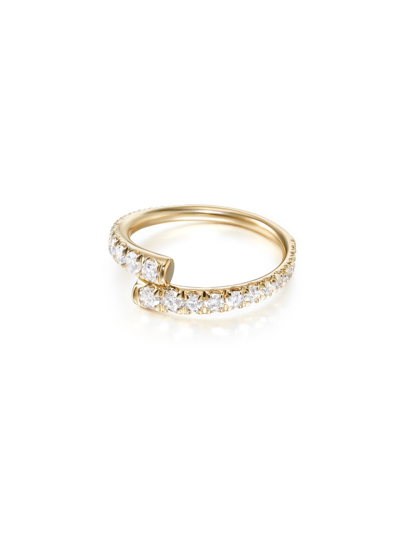 Lola Pinky Ring in 18k Yellow Gold with White Diamonds — Melissa Kaye