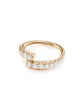 Lola Ring in 18k Pink Gold with White Diamonds — Melissa Kaye