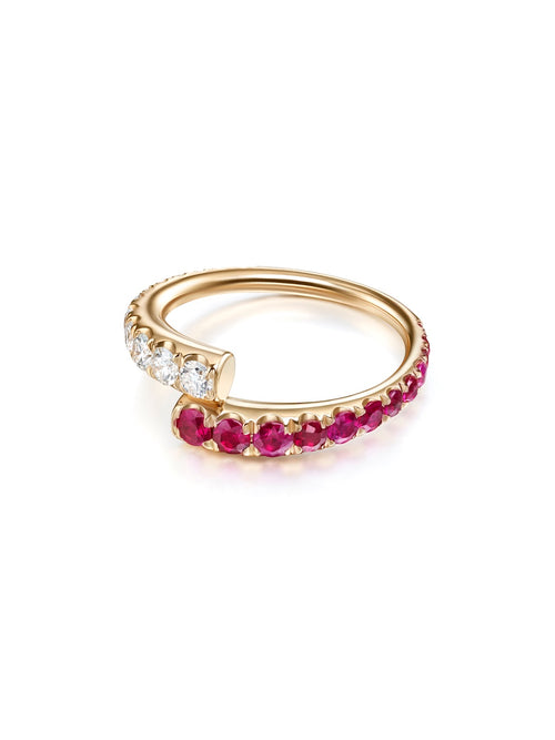 Lola Ring in 18k Yellow Gold with Rubies and Diamonds — Melissa Kaye