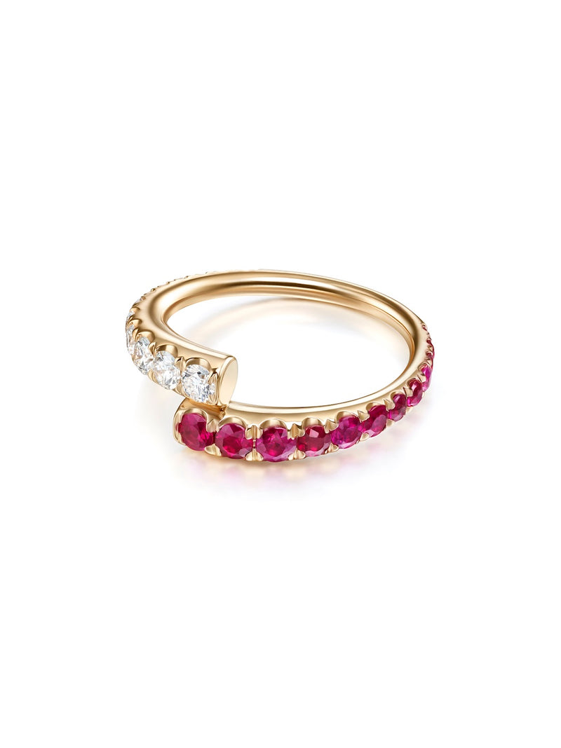Lola Ring in 18k Yellow Gold with Rubies and Diamonds — Melissa Kaye