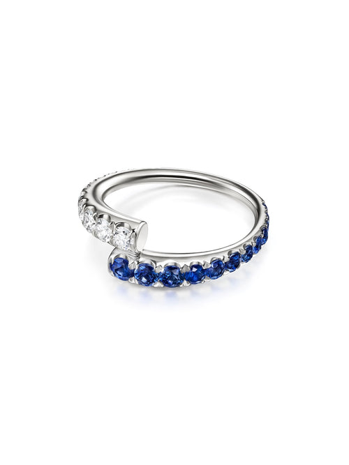 Lola Ring in 18k Yellow Gold with Blue Sapphires — Melissa Kaye
