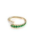 Lola Ring in 18k Yellow Gold with Tsavorite Garnets and Diamonds — Melissa Kaye