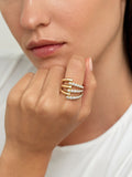 LOLA TRIPLE RING (Partial Diamond)