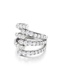 Lola Triple Ring in 18k White Gold with White Diamonds — Melissa Kaye
