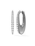 Lulu Hoop Large in 18k Blackened Gold with White Diamonds — Melissa Kaye
