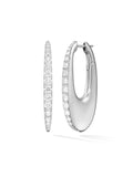Lulu Hoop Large in 18k White Gold with White Diamonds — Melissa Kaye
