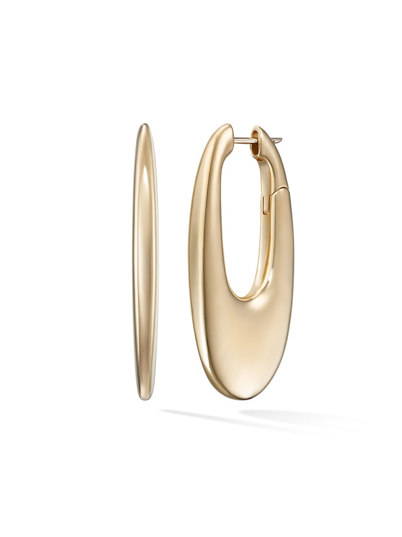 Lulu Hoop Large in 18k Yellow Gold — Melissa Kaye
