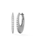 Lulu Hoop Medium in 18k Blackened Gold with White Diamonds — Melissa Kaye
