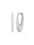 Lulu Hoop Medium in 18k White Gold with White Diamonds — Melissa Kaye