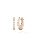 Lulu Hoop Small in 18k Pink Gold with White Diamonds — Melissa Kaye