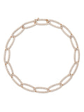 Lulu Necklace Large in 18k Pink Gold with White Diamonds — Melissa Kaye