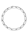 Lulu Necklace Large in 18k White Gold with Partial White Diamonds — Melissa Kaye