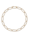 Lulu Necklace Large in 18k Yellow Gold with White Diamonds — Melissa Kaye