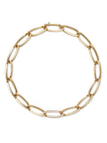 Lulu Necklace Large in 18k Yellow Gold with Partial White Diamonds — Melissa Kaye
