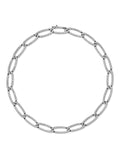 Lulu Necklace Medium in 18k Blackened Gold with White Diamonds — Melissa Kaye