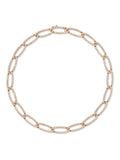 Lulu Necklace Medium in 18k Pink Gold with White Diamonds — Melissa Kaye