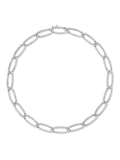 Lulu Necklace Medium in 18k White Gold with White Diamonds — Melissa Kaye