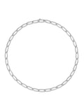 Lulu Necklace Small in 18k Blackened Gold with White Diamonds — Melissa Kaye